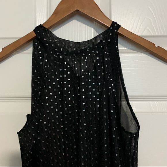 Agaci halter black & silver polka dots blouse s-M - Picture 6 of 10